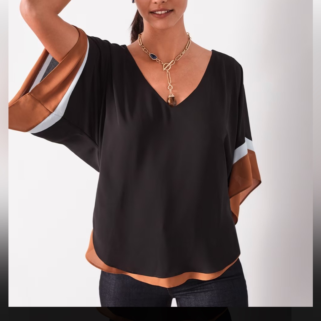 Nwot White House Black Market Kimono Blouse. Sz S